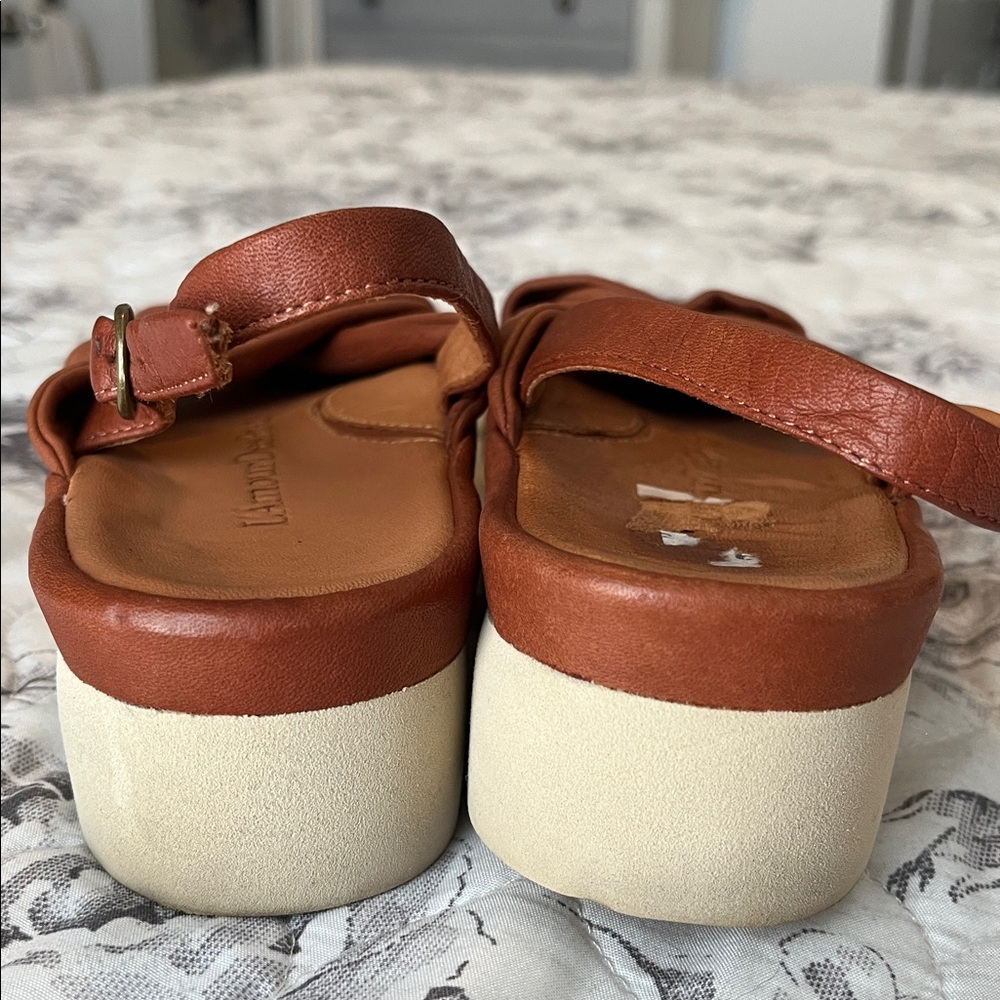 L’Armour Des Peds Women's Brown Leather Sandals - Picture 6 of 7